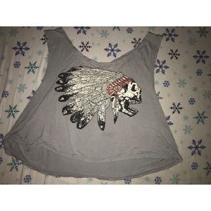 Skull With Headress Tank Top